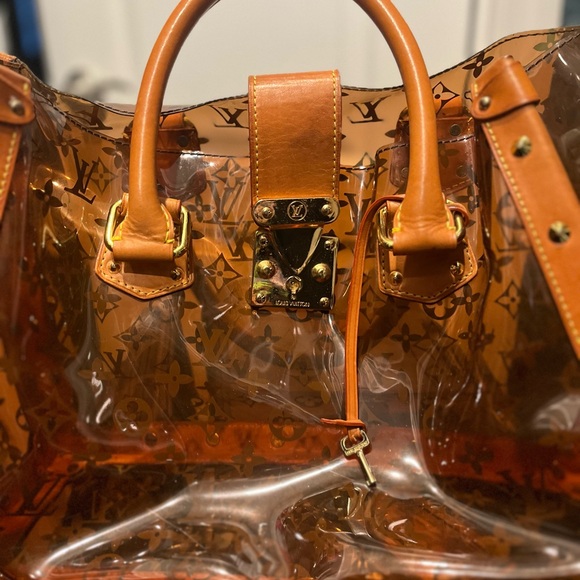 Louis Vuitton Vinyl Neo Cabas Ambre MM Hand Tote Bag EUC free shipping - Picture 2 of 9